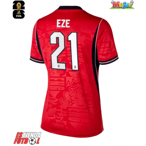 Inglaterra Eberechi Eze #21 Segunda Equipación Mujer Mundial 2026 Manga Corta